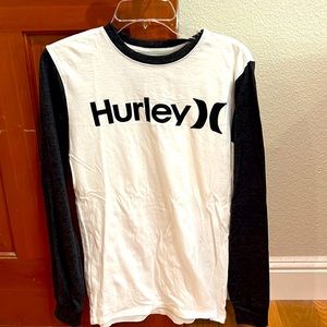 Hurley Long Sleeve T-Shirt (Grey/White)